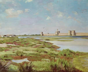 Die Stadtmauern von Aigues-Mortes, 1867